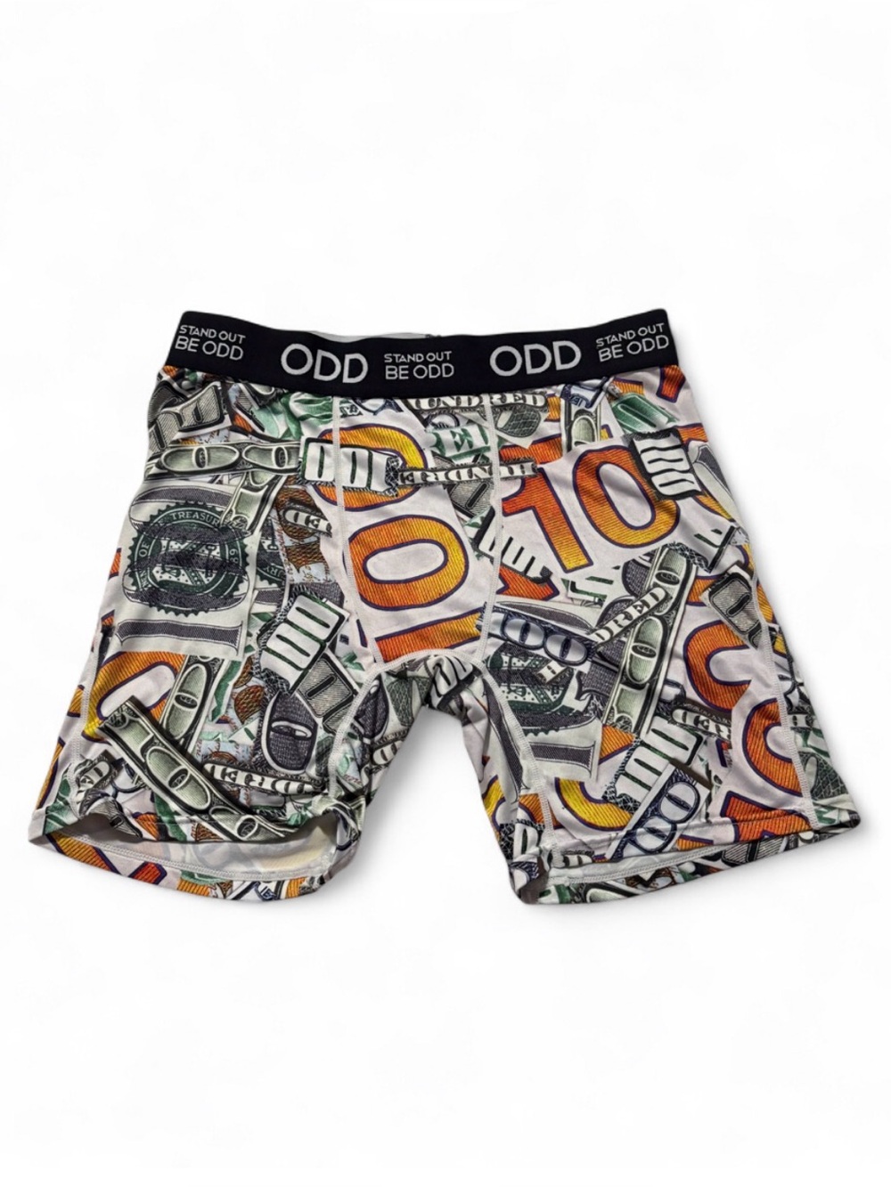 ODD Men’s Money Print Boxer Briefs Size M